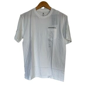 Converse‎ White One Pocket T-shirt Short Sleeve Small NWT